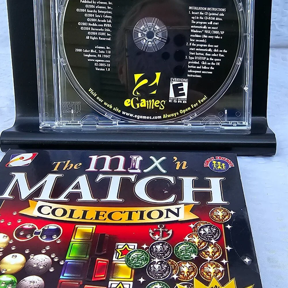 PC CD ROM Windows game Mix N Match collection arcade and puzzle games dated 2006